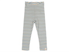 Petit Piao leggings earth brown/dark off-white striped